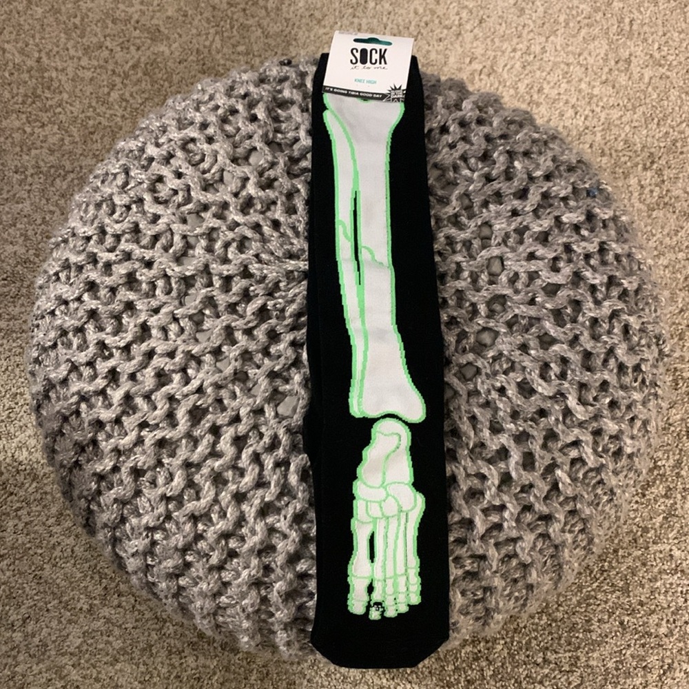 New with tags Sock It To Me knee high socks, glow in the dark